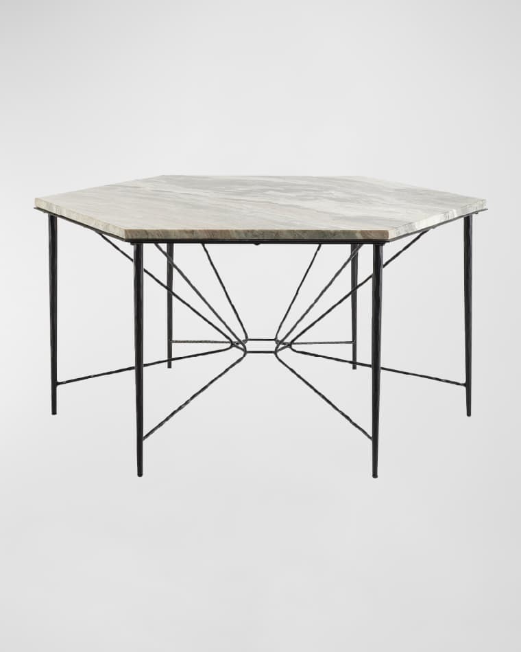 Arteriors Estrella Hexagonal Dining Table, 62.5"