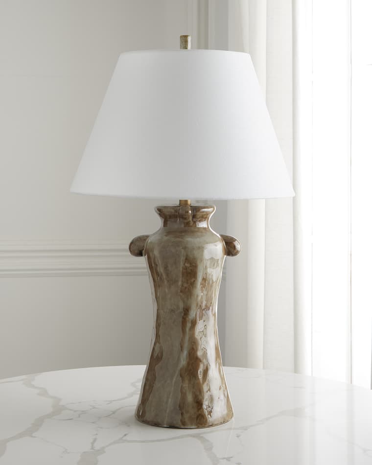 Neiman Marcus Reactive 32" Ceramic Table Lamp