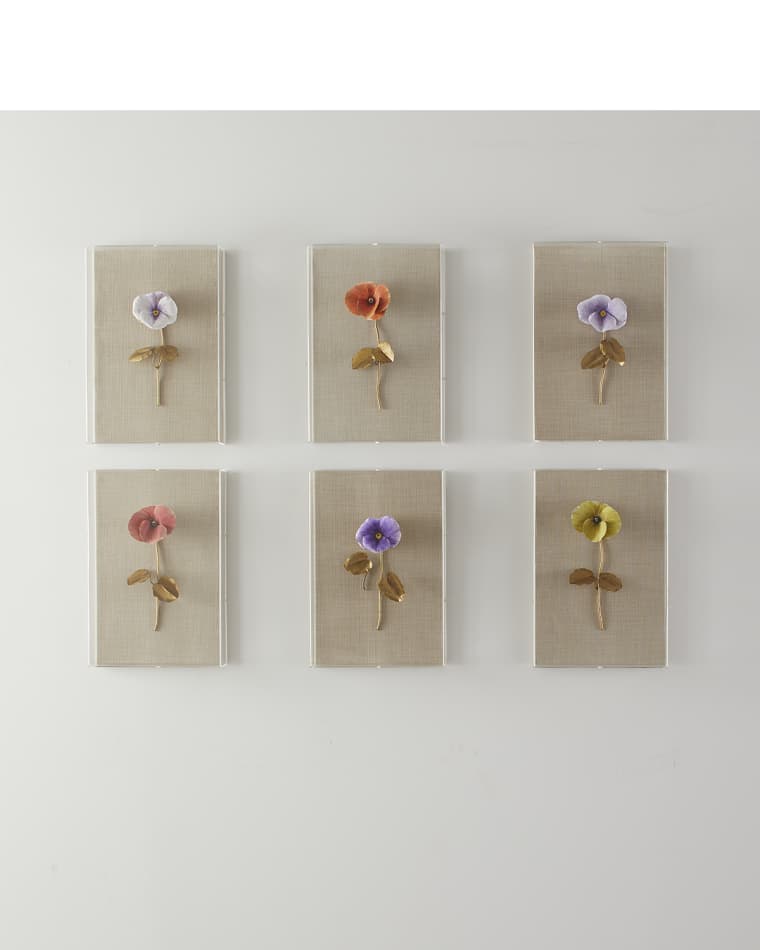 Tommy Mitchell "Pansy Study 1" Wall Art "Pansy Study 2" Wall Art "Pansy Study 3" Wall Art