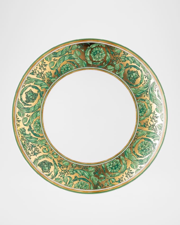 Versace Medusa Garland Green Dinner Plate