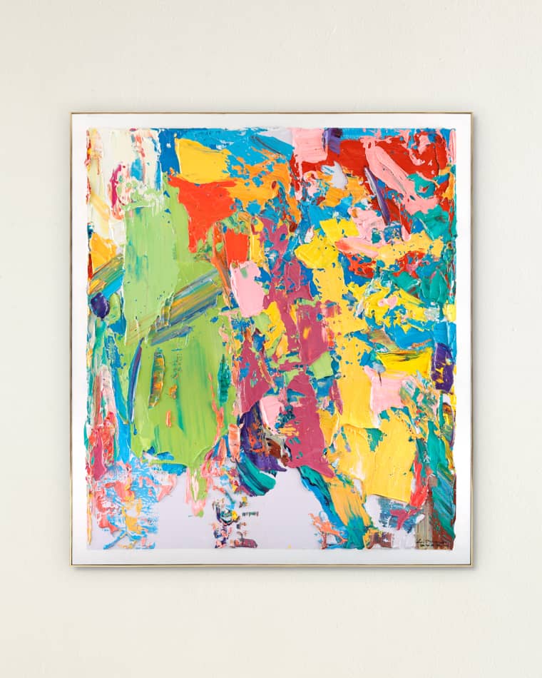John-Richard Collection "Cascading Colors" Original Painting by LM Zhou