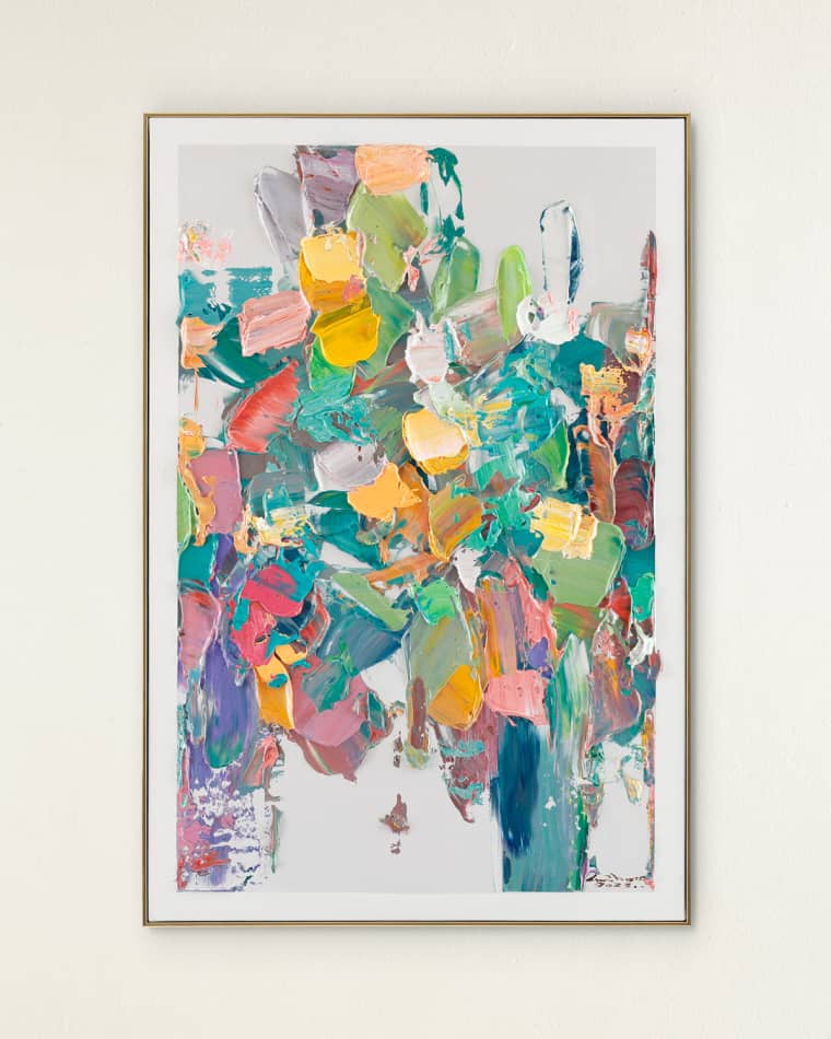 John-Richard Collection "Textural Brushstrokes I" Original Painting by LM Zhou