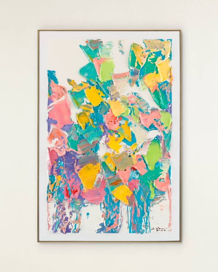 John-Richard Collection "Textural Brushstrokes II" Original Painting by LM Zhou