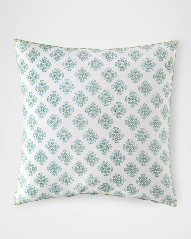 John Robshaw Junu Sage Decorative Pillow, 22" Square