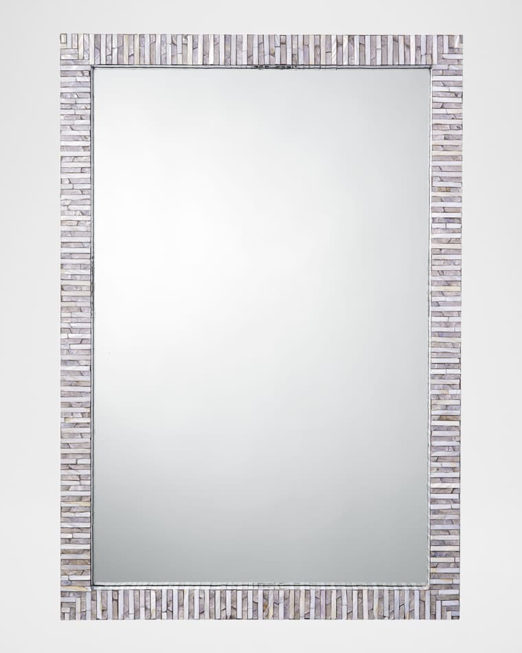 Jamie Young Marmont Mother-of-Pearl Rectangle Wall Mirror, 38"