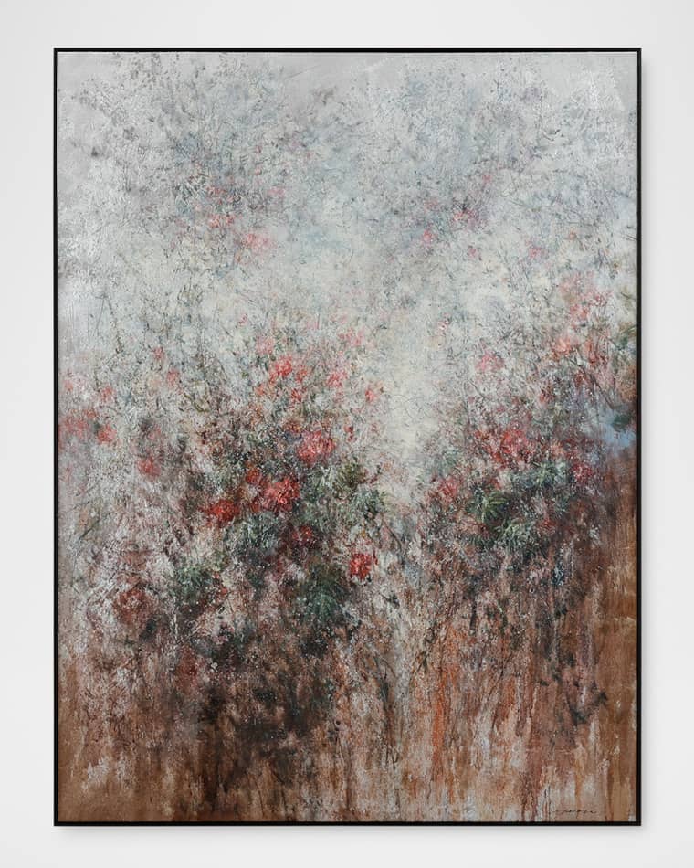 John-Richard Collection "Mist Touched Roses" Original Painting by Teng Fei
