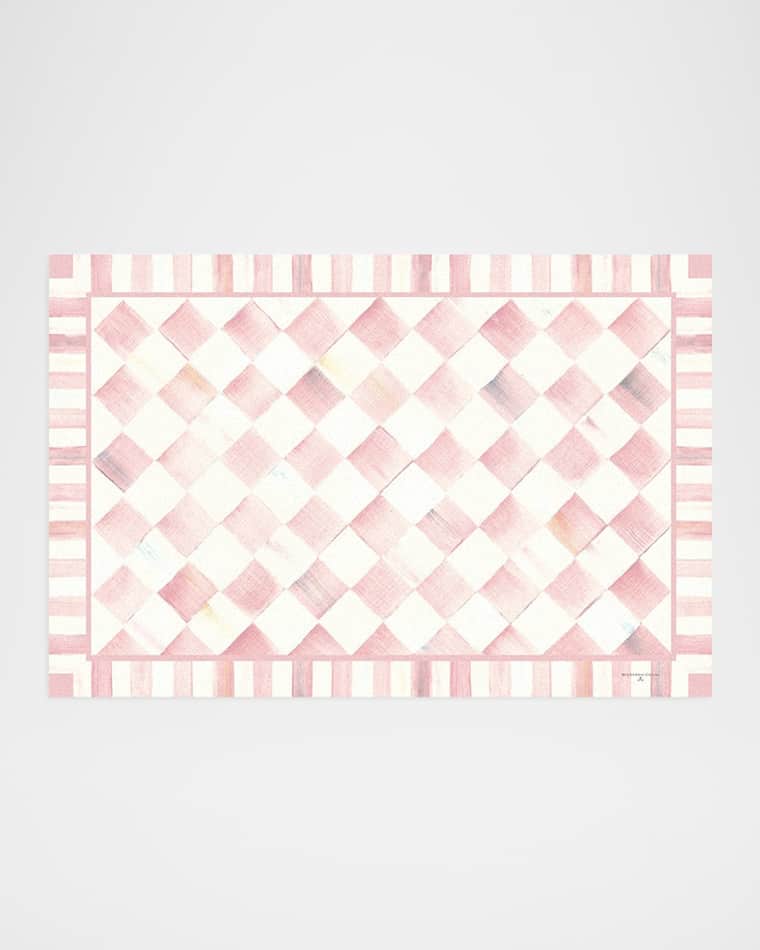 MacKenzie-Childs Rosy Check Floor Mat, 2' x 3'