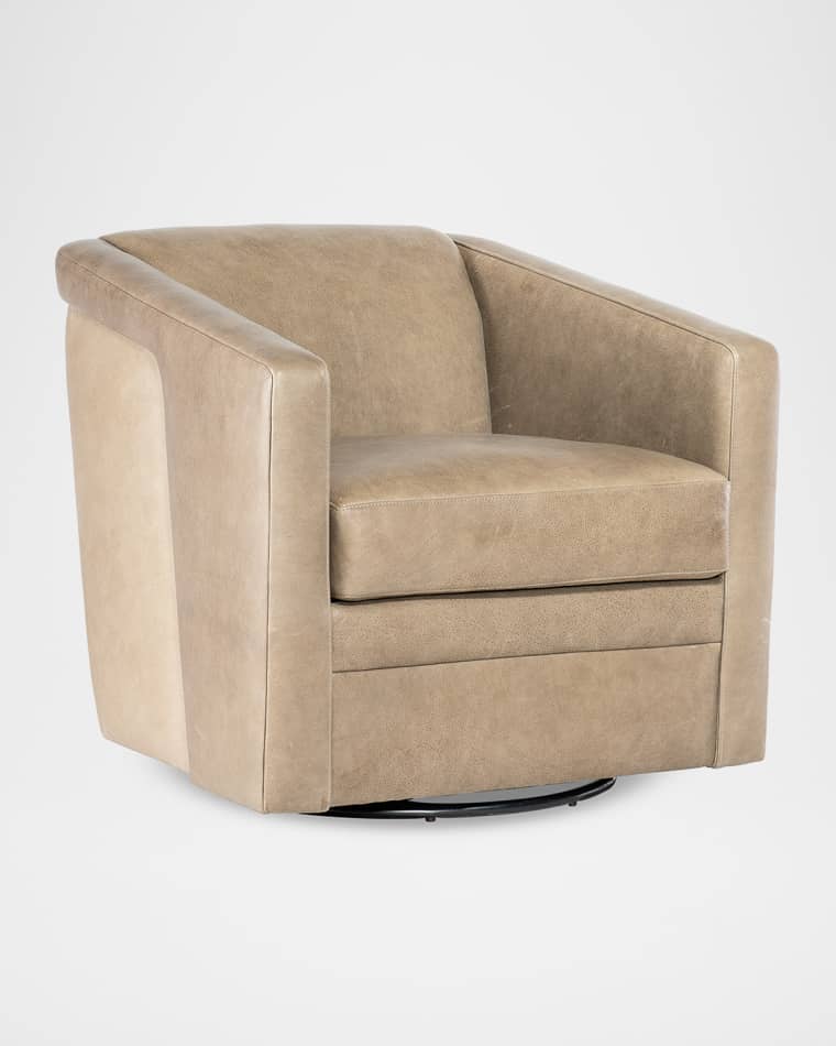 Bradington-Young Lorelai Leather Swivel Chair