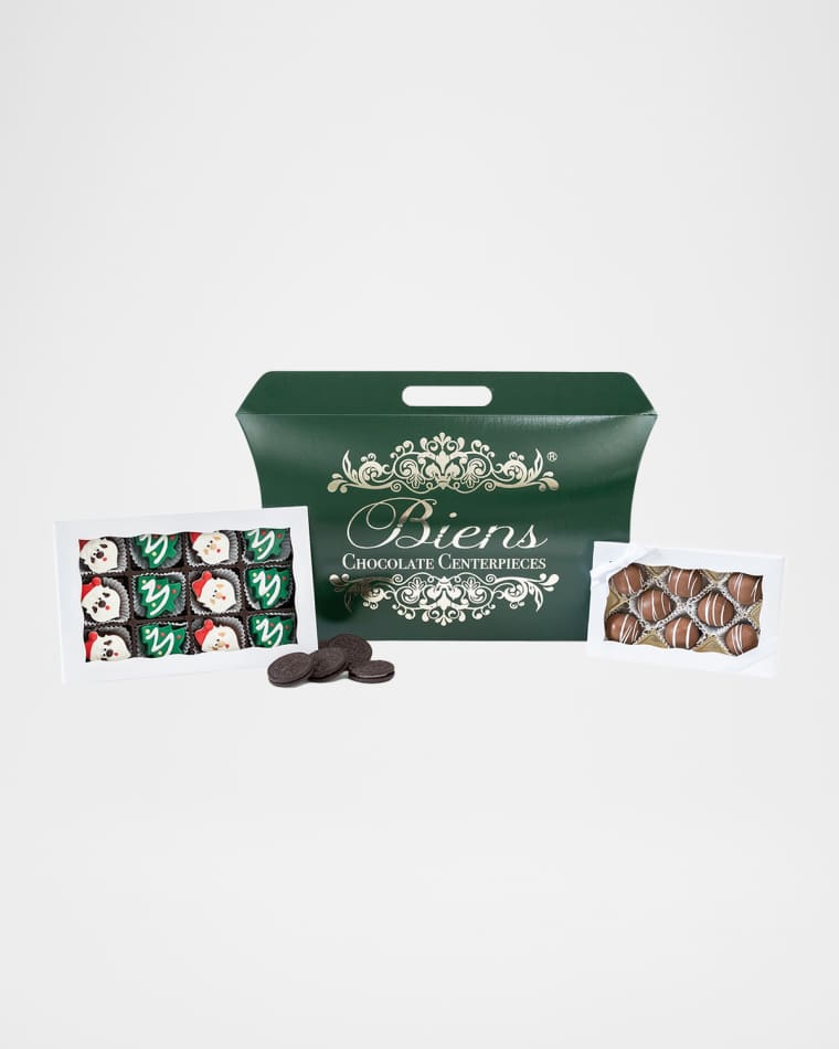 Biens Chocolate Centerpiece Christmas Mini Custom Sandwich Cookie & Bien Tote Box