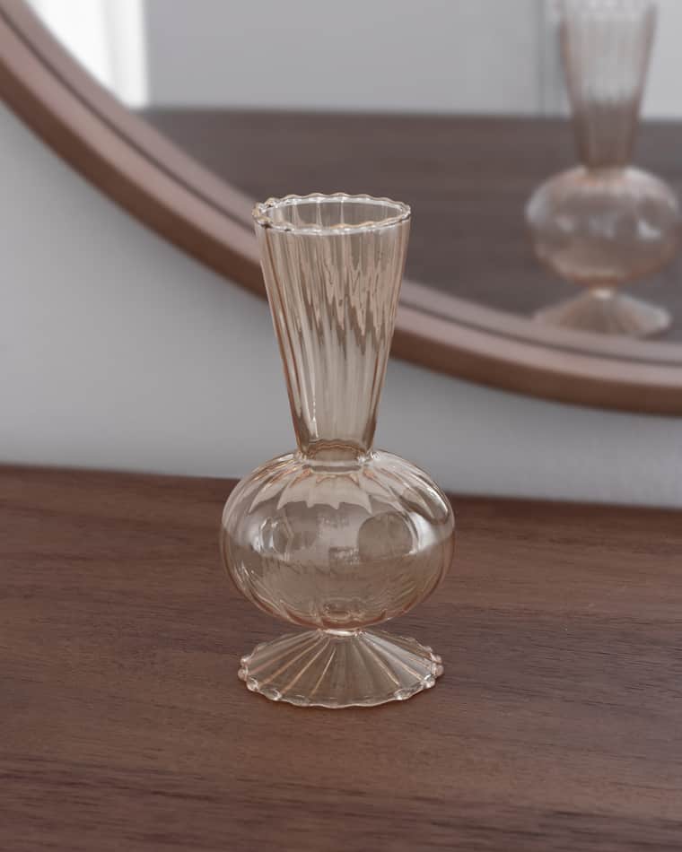 Beatriz Ball Glass Cambridge Beth 6" Bud Vases, Set of 2