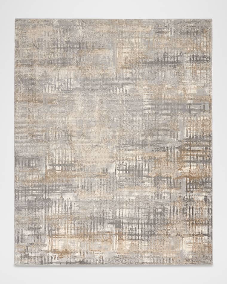 Calvin Klein Rush Blue/Beige Power-Loomed Rug, 9' x 12'