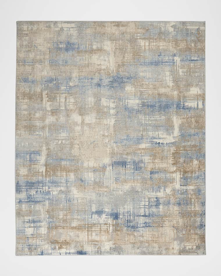 Calvin Klein Rush Blue/Beige Power-Loomed Rug, 10' x 14'