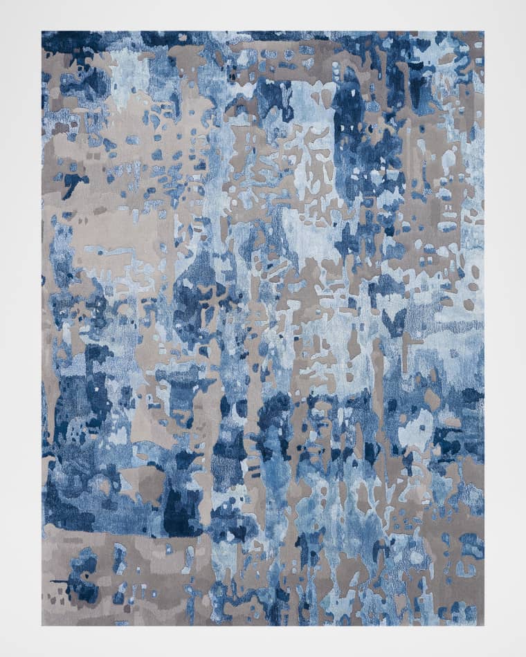 Nourison Prismatic Blue/Grey Hand-Tufted Rug, 8' x 10'