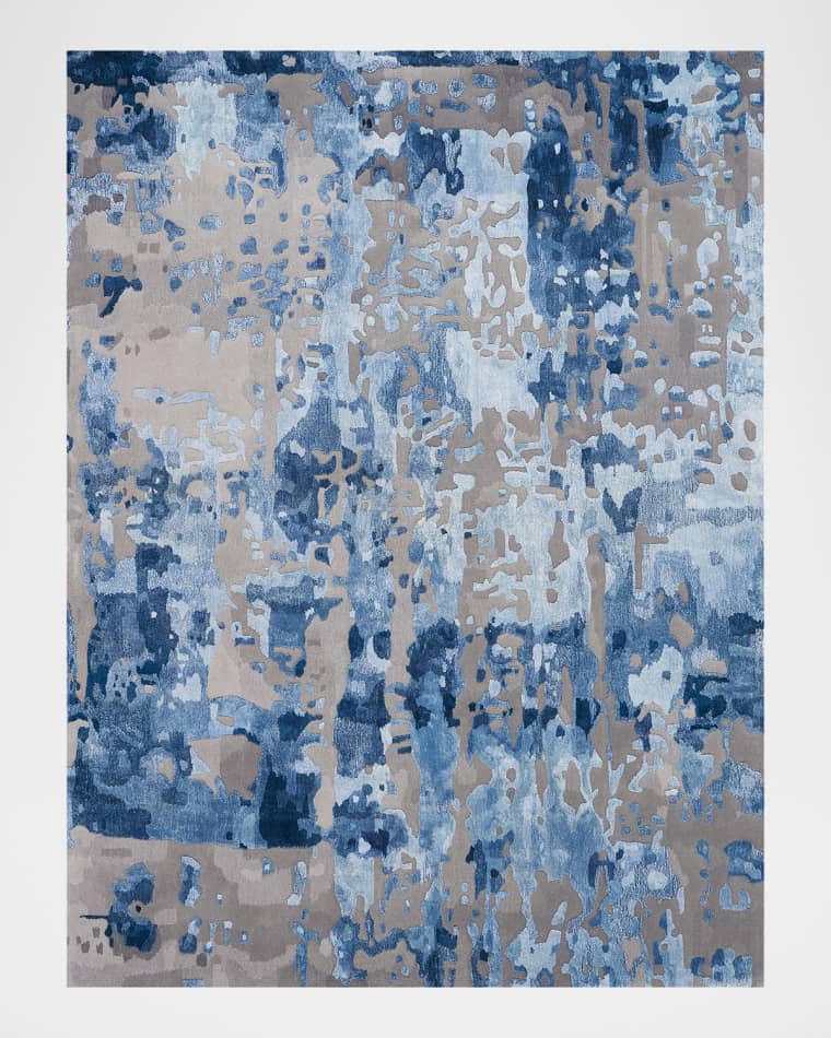 Nourison Prismatic Blue/Grey Hand-Tufted Rug, 10' x 14'