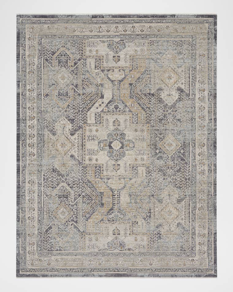 Nourison Lynx Charcoal Power-Loomed Rug, 9' x 12'