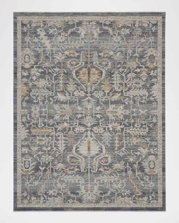 Nourison Lynx Navy Power-Loomed Rug, 8' x 10'