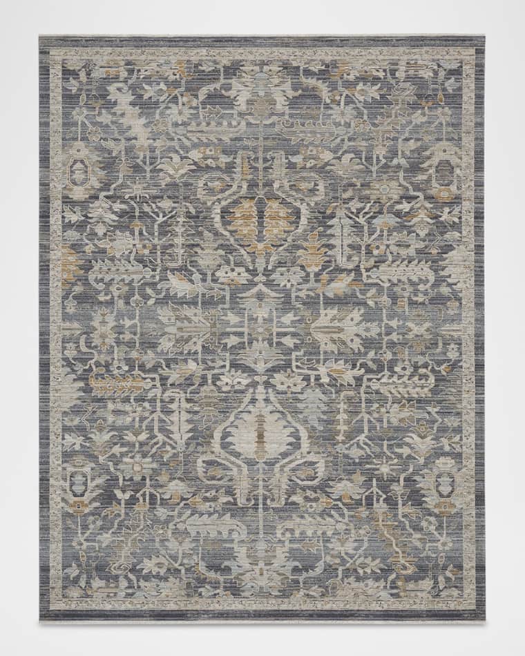 Nourison Lynx Navy Power-Loomed Rug, 10' x 14'