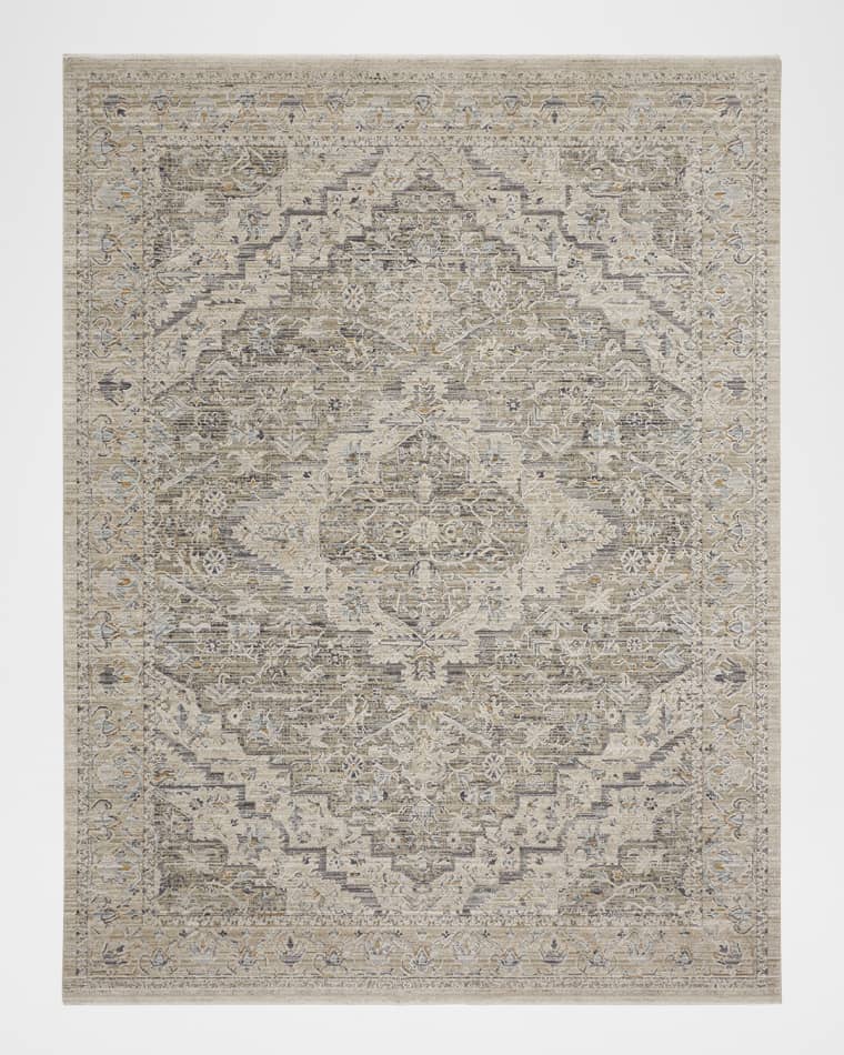Nourison Lynx Ivory/Taupe Power-Loomed Rug, 8' x 10'