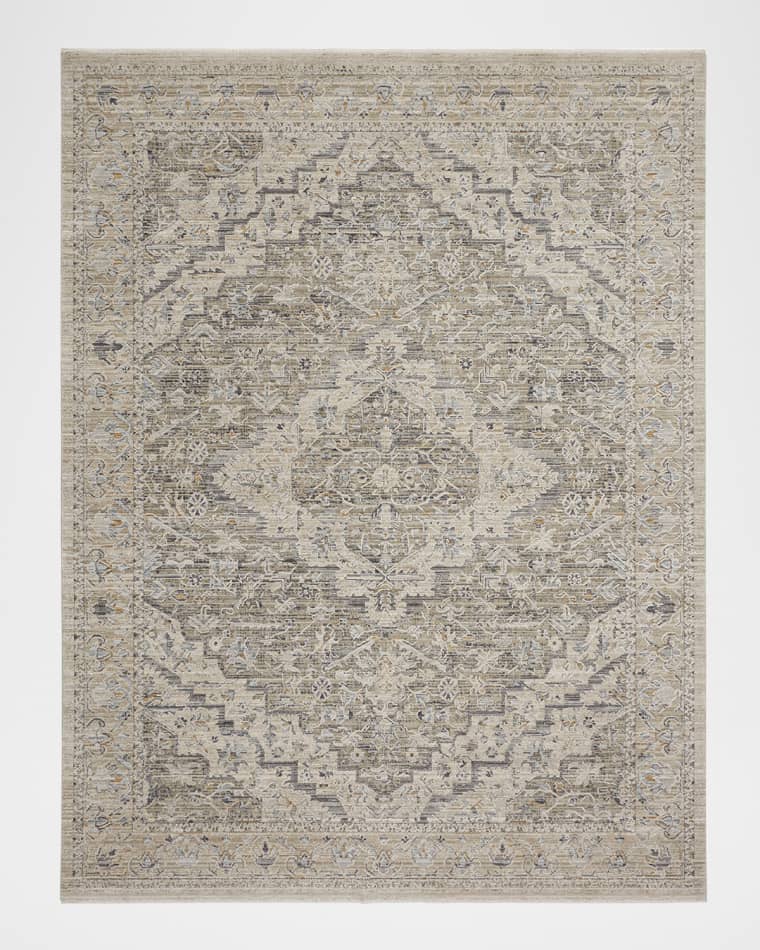 Nourison Lynx Ivory/Taupe Power-Loomed Rug, 9' x 12'