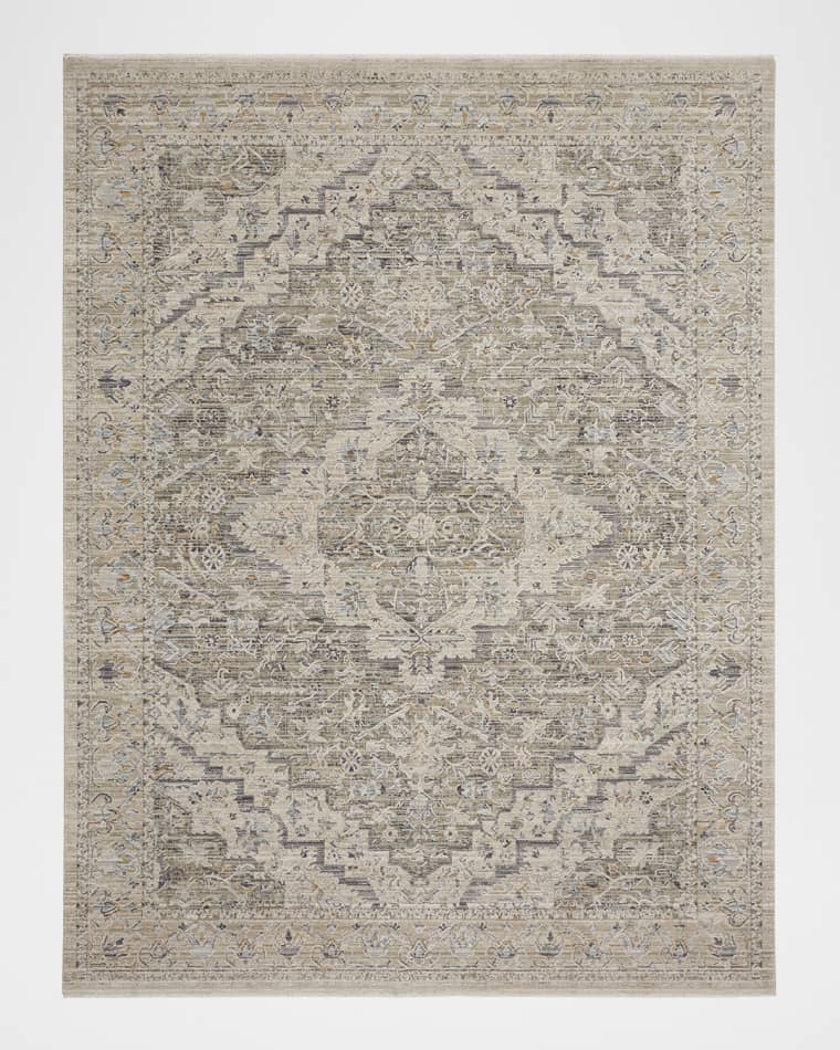 Nourison Lynx Ivory/Taupe Power-Loomed Rug, 12' x 15'