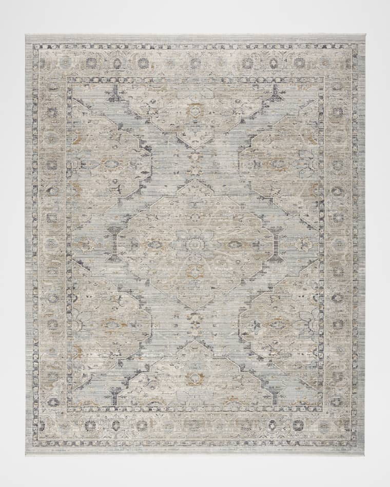 Nourison Lynx Light Blue Power-Loomed Rug, 10' x 14'