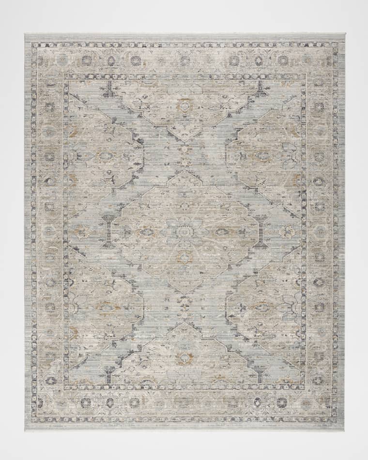 Nourison Lynx Light Blue Power-Loomed Rug, 12' x 15'