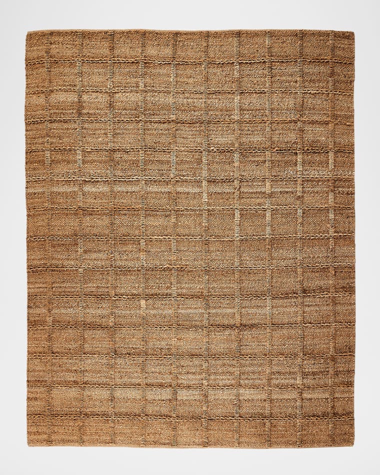 Four Hands Grid Hand-Woven Jute Rug, 8' x 10'