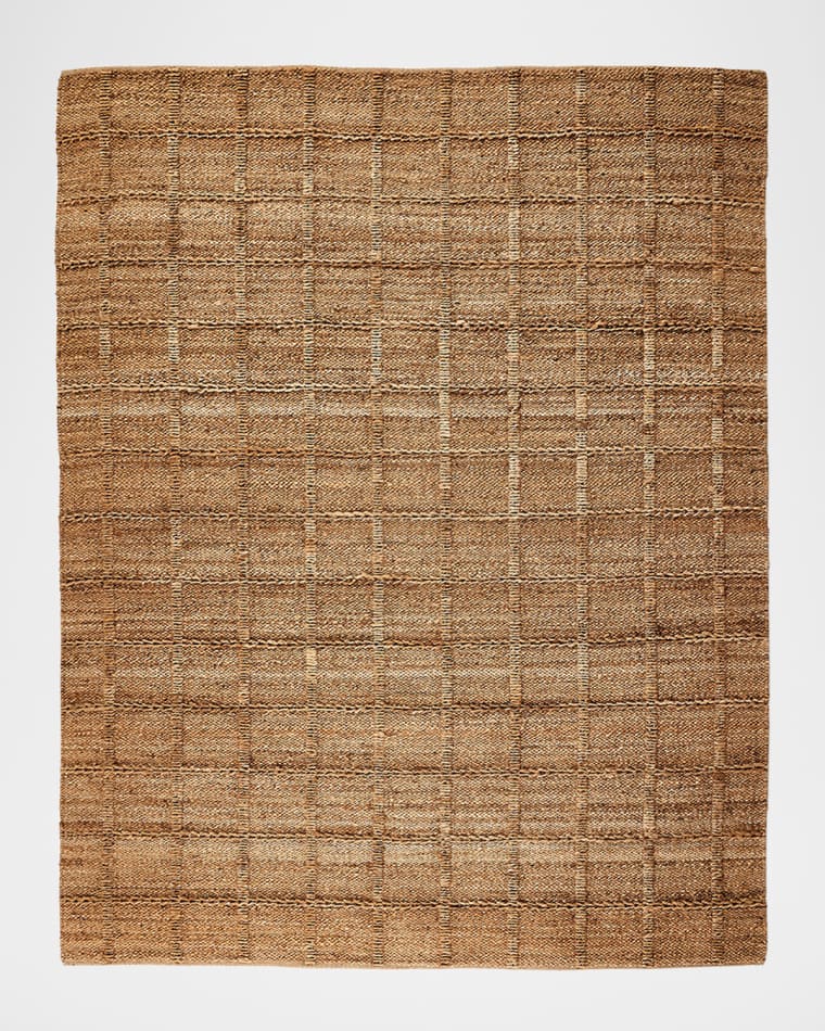 Four Hands Grid Hand-Woven Jute Rug, 10' x 14'