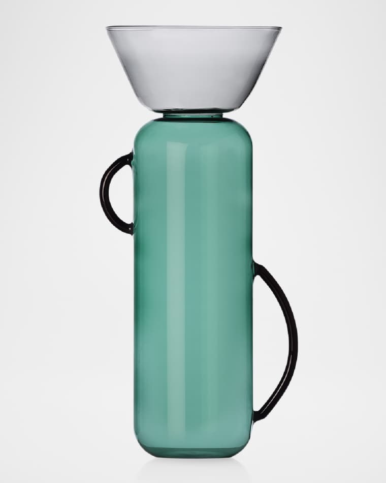 ICHENDORF Gelee Petrol Smoke 14" Large Vase