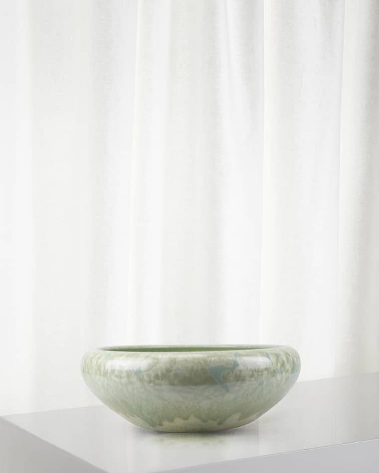 Winward Home Crystal Glaze Porcelain Bowl, 17"