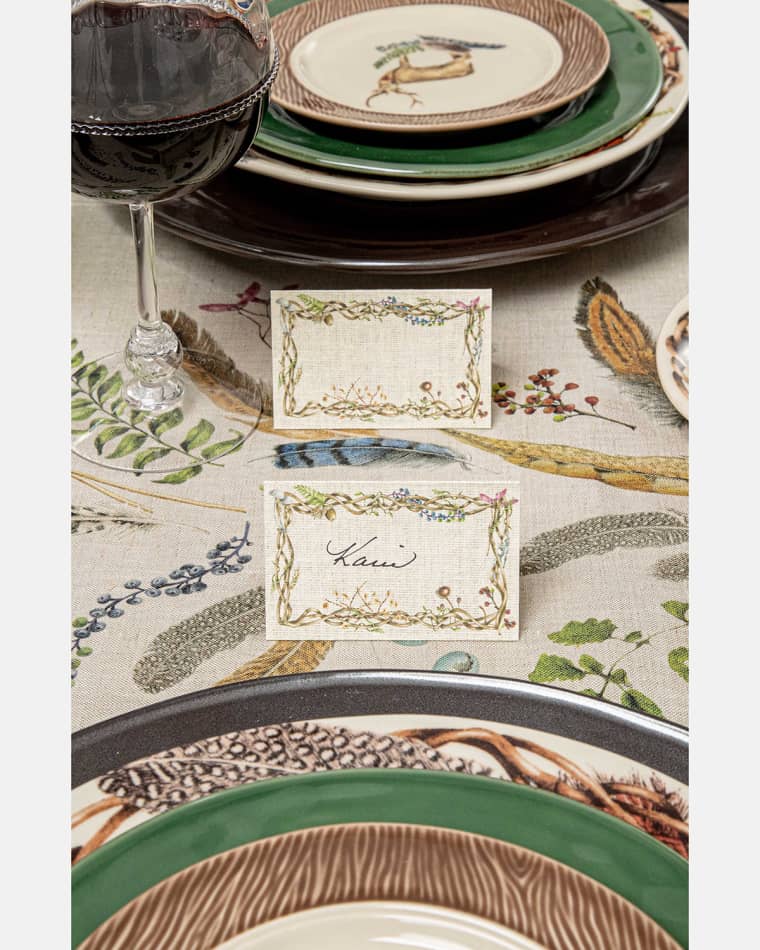Juliska Forest Walk Lidded Pumpkin Soup Bowl Forest Walk Coupe Bowl Forest Walk Cafe Au Lait Dessert/Salad Plates, Set of 4