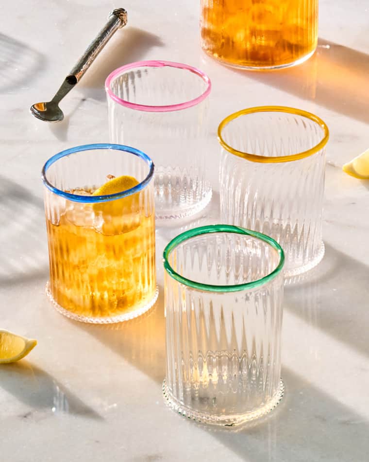 Juliska Nell Assorted Double Old Fashioned Glasses, Set of 4