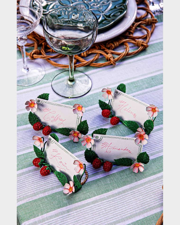 Juliska Meadow Walk Raspberries Place Card Holders, Set of 4