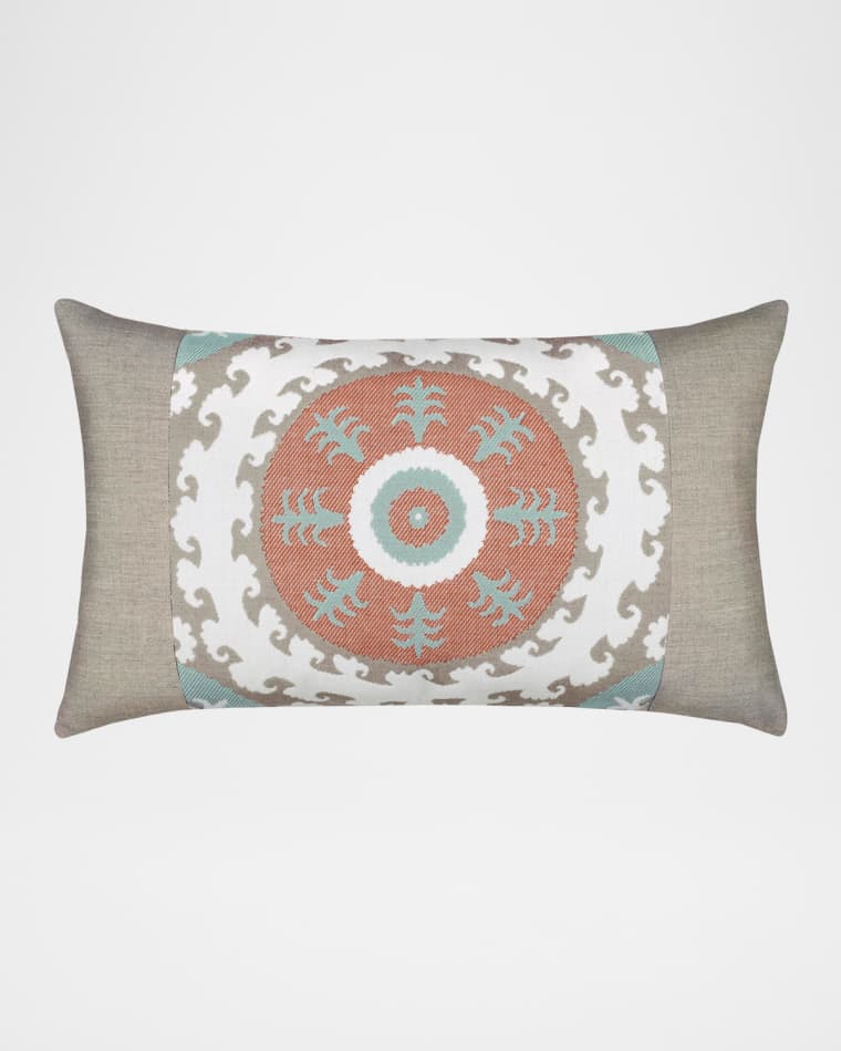 Elaine Smith Suzani Indoor/Outdoor Lumbar Pillow, 12" x 20"