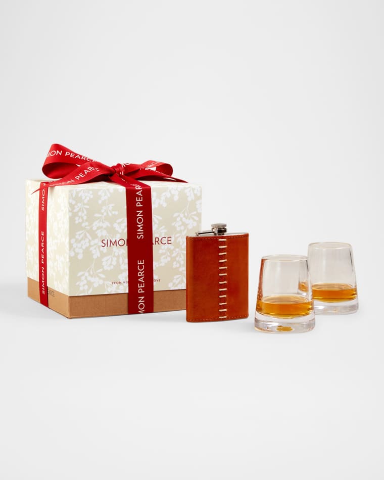 Simon Pearce Flask and Glass Gift Set