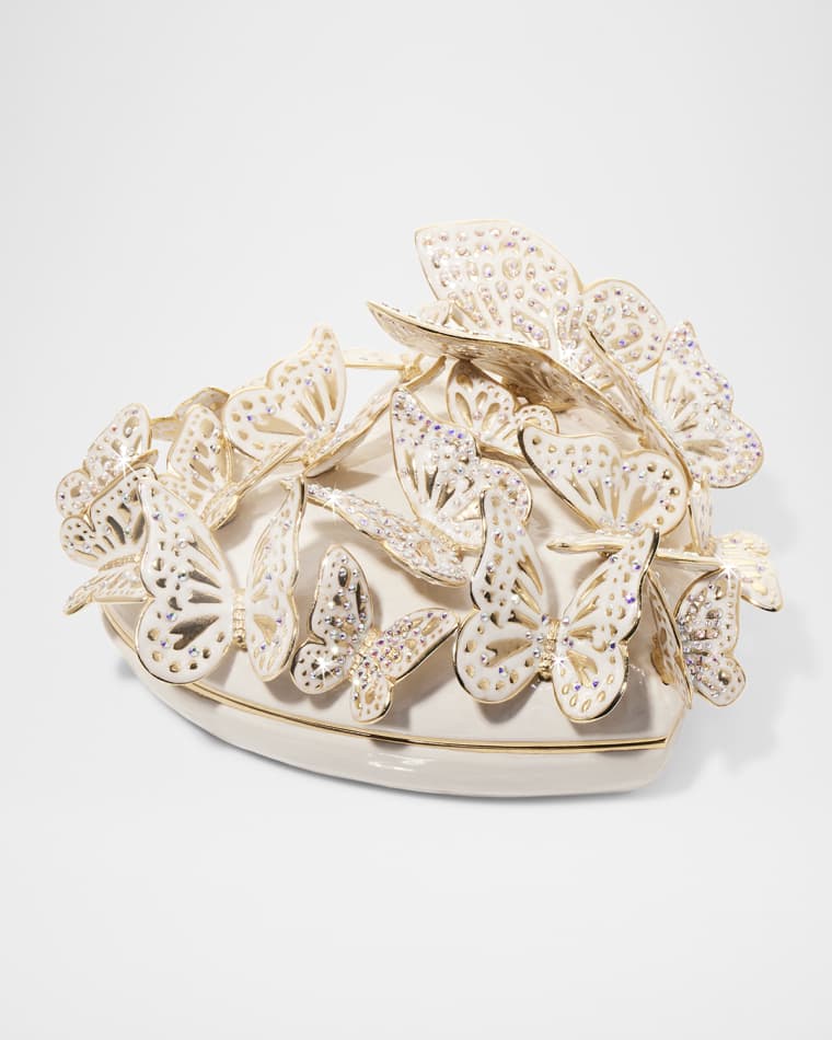 Jay Strongwater Amelia Opal Heart Box