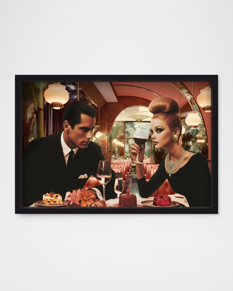 The Oliver Gal Artist Co. "Elegant Evening Pair" Framed Wall Art Print