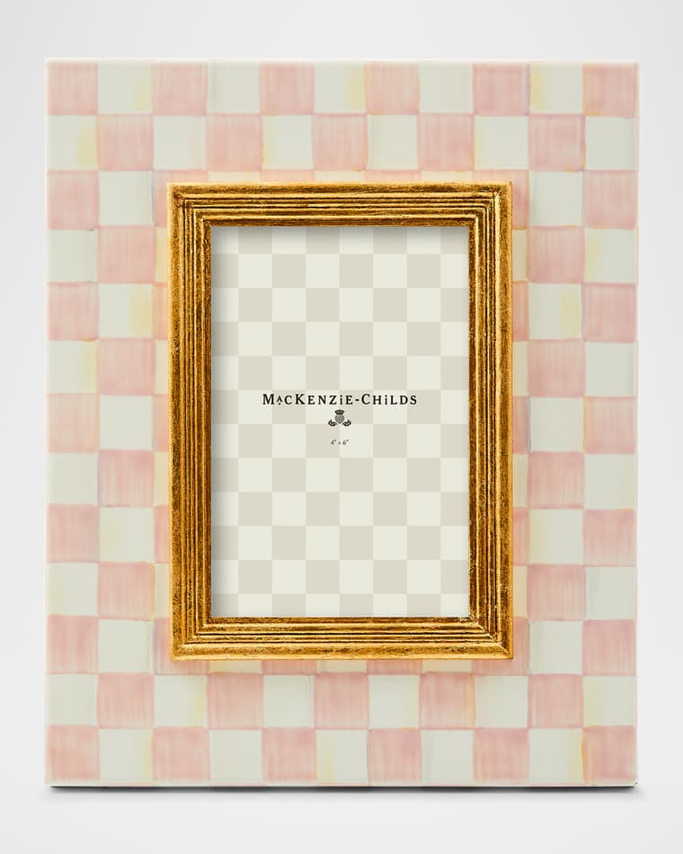 MacKenzie-Childs Rosy Check Picture Frame, 4" x 6"