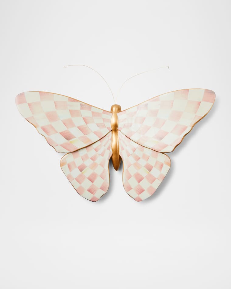 MacKenzie-Childs Rosy Check Wall Decor Butterfly