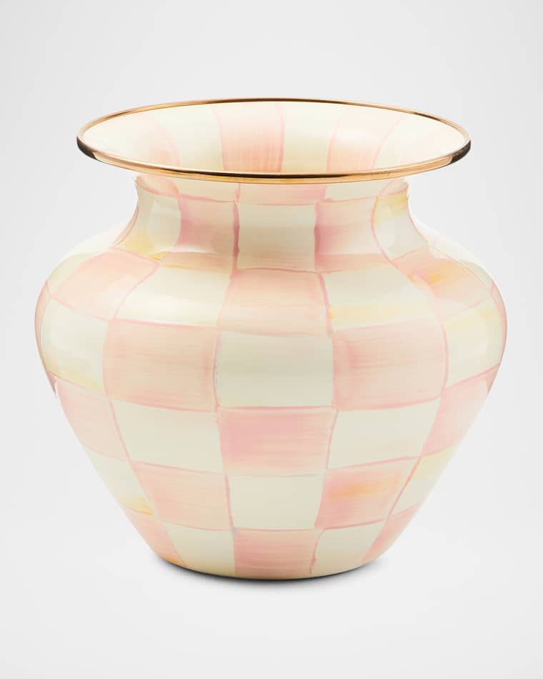 MacKenzie-Childs Rosy Check Large Vase