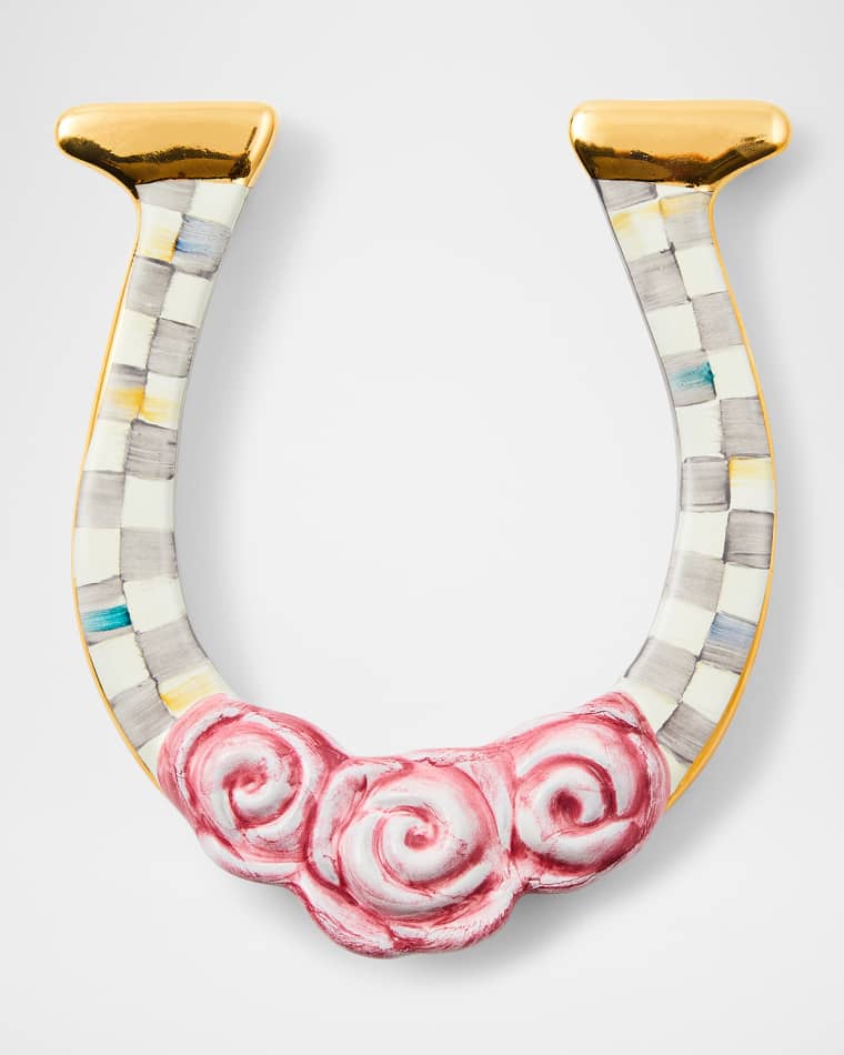 MacKenzie-Childs Sterling Check Horseshoe