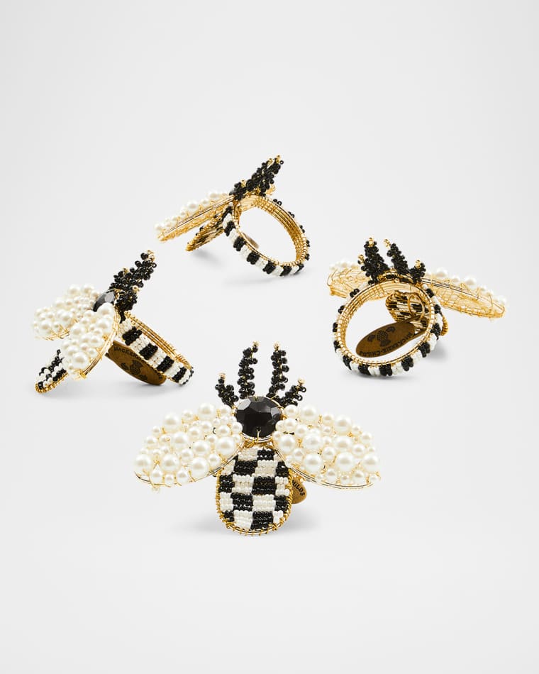 MacKenzie-Childs Bee Napkin Rings, Set of 4