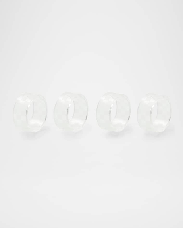 MacKenzie-Childs Clear Check Napkin Ring Set of 4