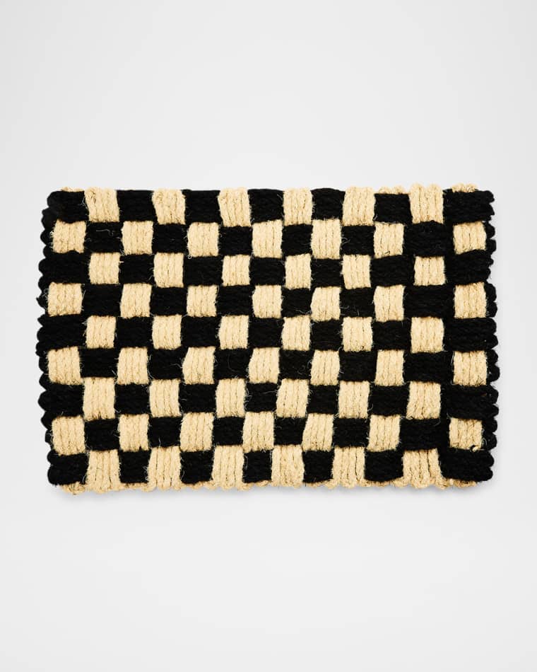 MacKenzie-Childs Woven Check Entrance Mat, 25" x 36.5"