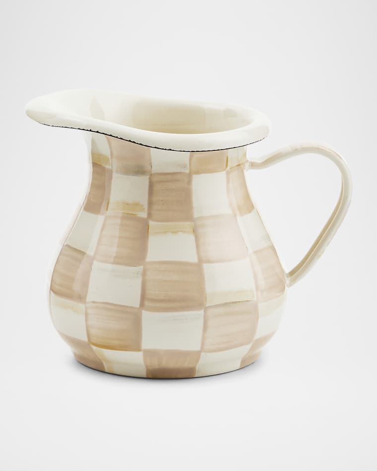 MacKenzie-Childs Mocha Check Creamer