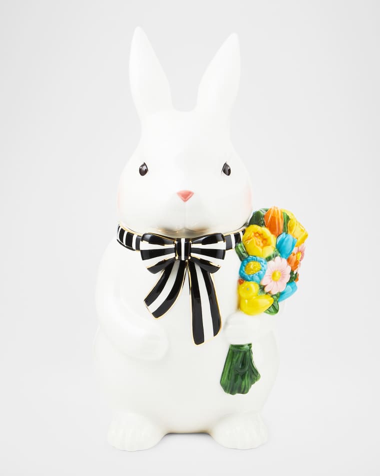 MacKenzie-Childs Calico Bunny Cookie Jar
