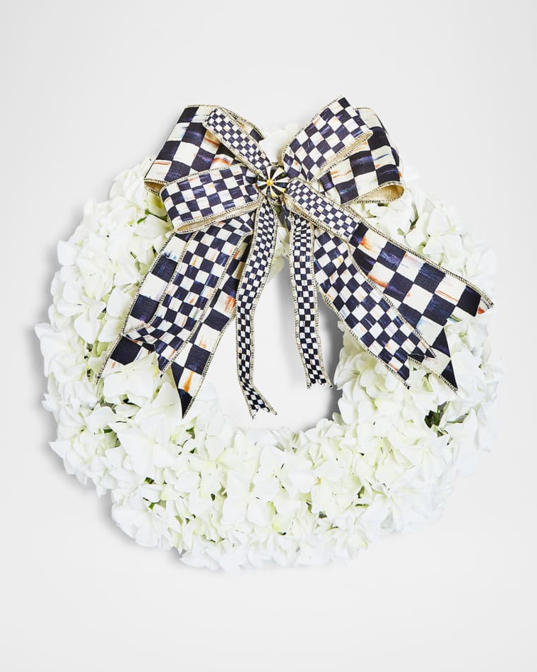 MacKenzie-Childs White Hydrangea 22" Wreath