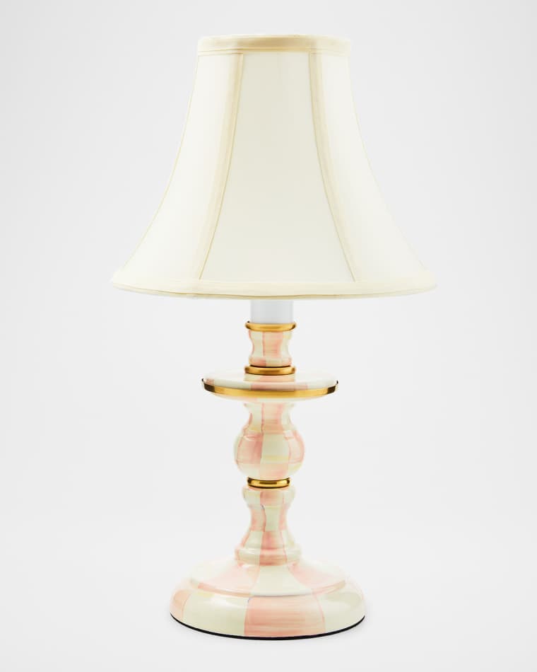 MacKenzie-Childs Rosy Check Candlestick Table Lamp