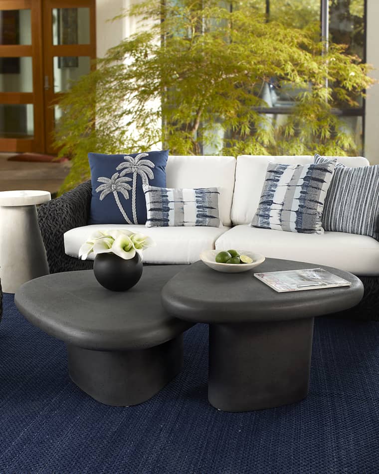 Neiman Marcus Layered Outdoor Coffee Tables, Set of 2