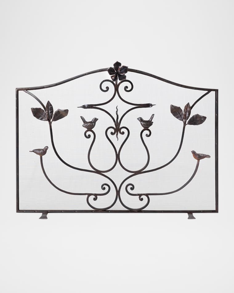 Jan Barboglio Golondrina Single-Panel Fireplace Screen